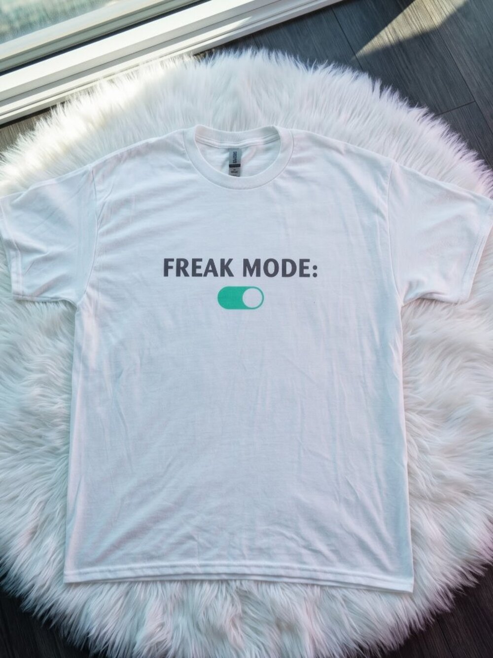 Freak Mode Switch Toggle White Graphic T-Shirt
